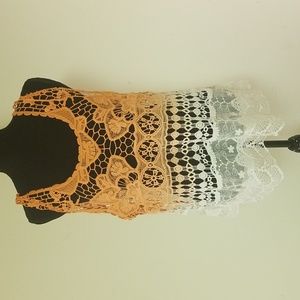Lace detail tank top